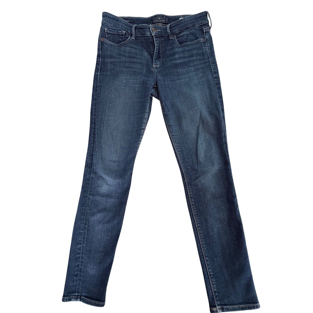 Lucky Brand Womens Mid Rise Skinny Jeans Dark Wash Indigo 10/30 Stretch Denim